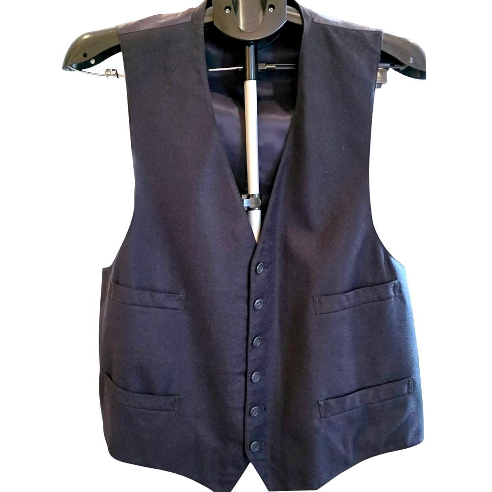 Vintage 1940s Brooks Brothers Wool Suit Vest 6 Button 45XL 40W Cinch Waistcoat